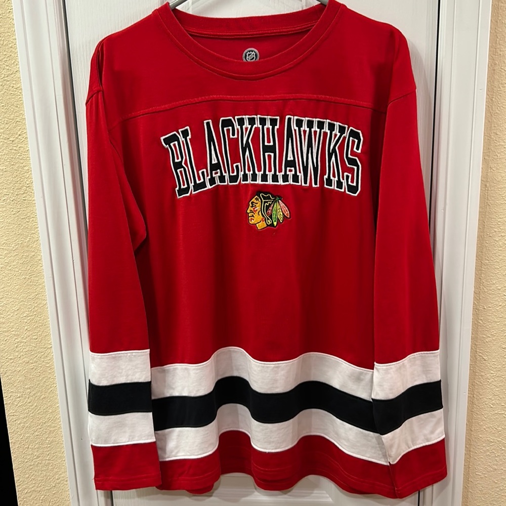 NHL Chicago Blackhawks Embroidered Long Sleeve Shirt - Large